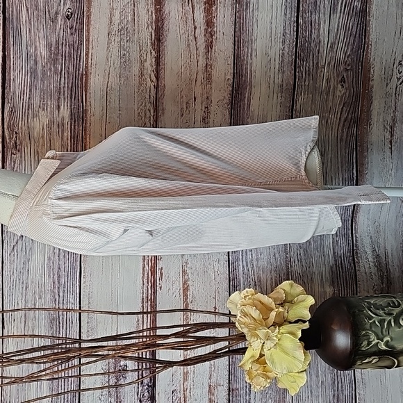 NWT ABERCROMBIE & FITCH BABY PINK STRIPED LONG SLEEVE BUTTON-UP UP SHIRT - Picture 3 of 16